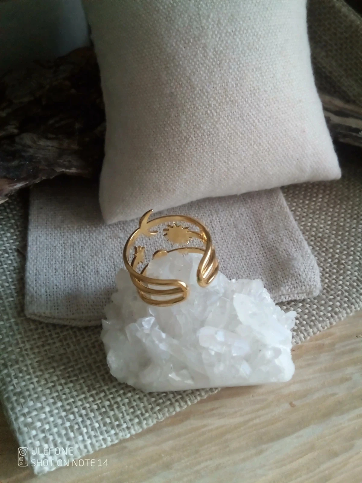 Bague avec pierres howlite turquoise – photo 2